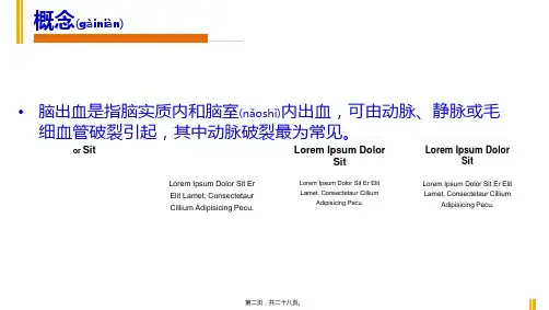 脑出血教学查房课件