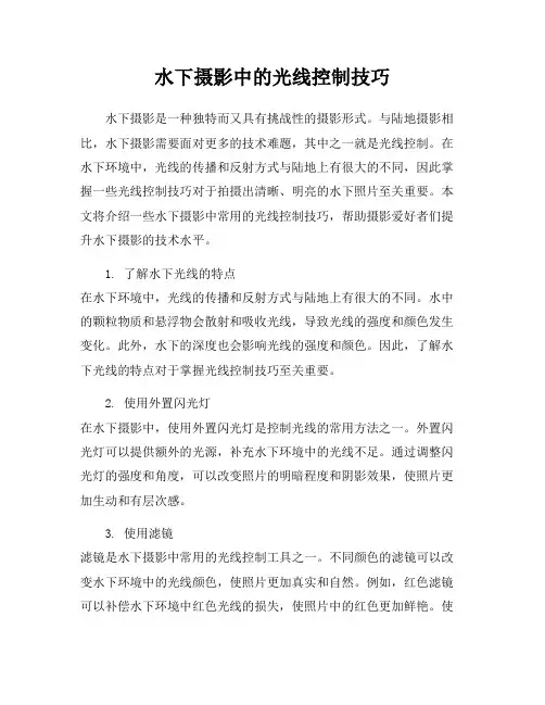 水下摄影中的光线控制技巧