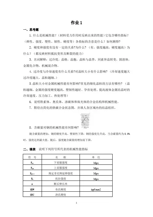 作业1参考答案