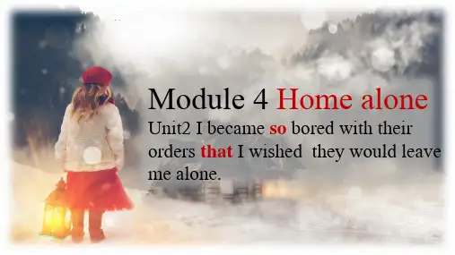 外研版英语九年级上册Module 4 Unit2 课件