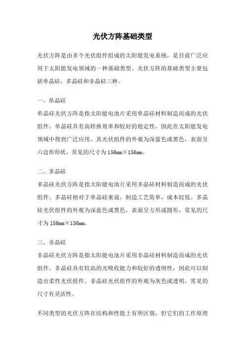 光伏方阵基础类型