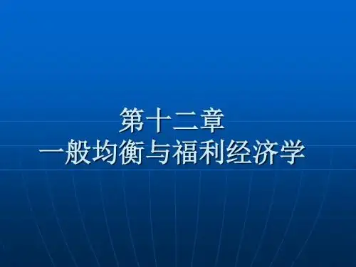 一般均衡-西北大学经济管理学院