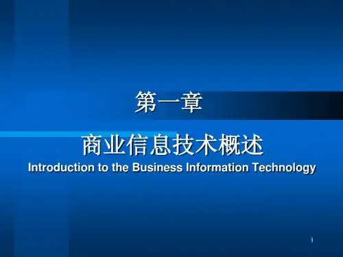 第一章 商业信息技术概述