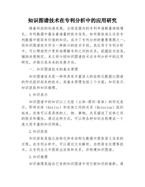 知识图谱技术在专利分析中的应用研究