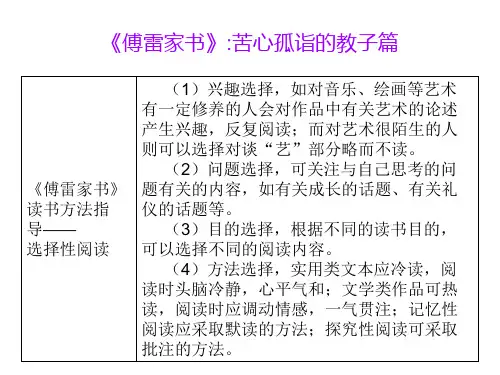名著导读及训练《傅雷家书》ppt课件(90张)