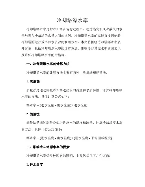 冷却塔漂水率