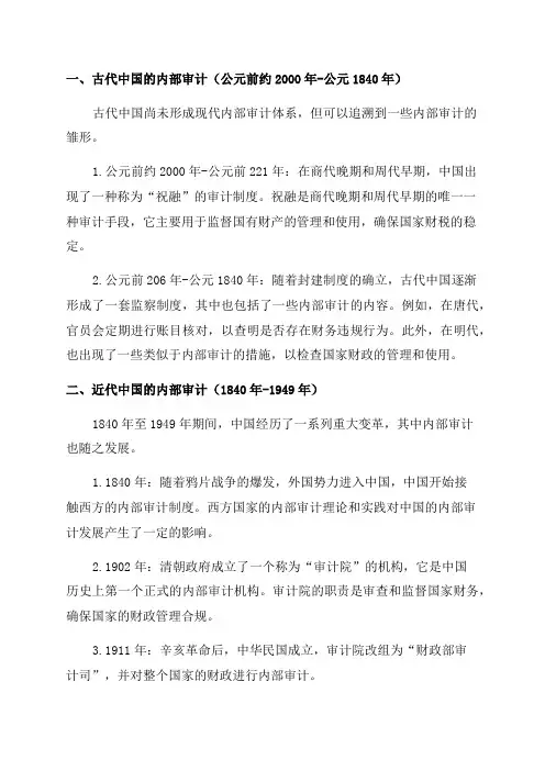 中国内部审计发展编年史
