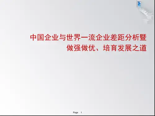 中国企业与世界一流企业差距分析