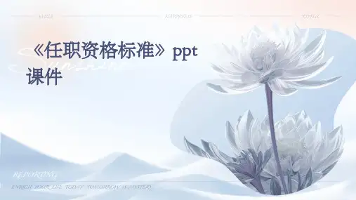 《任职资格标准》课件