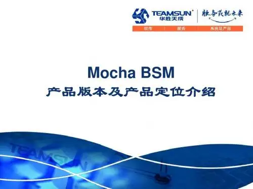 Mocha+BSM_产品版本及产品定位介绍