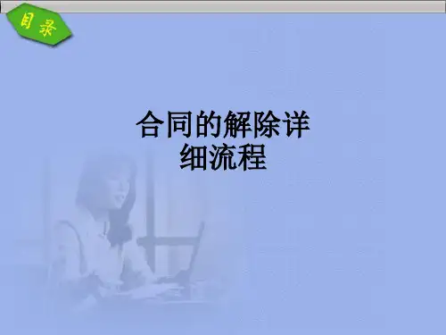 合同的解除详细流程PPT课件