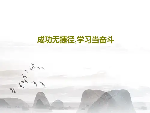 成功无捷径,学习当奋斗共26页PPT
