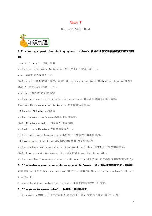 (暑期一日一练)2020七年级英语下册 Unit 7 It’s raining备课资料 (新版)人教新目标版