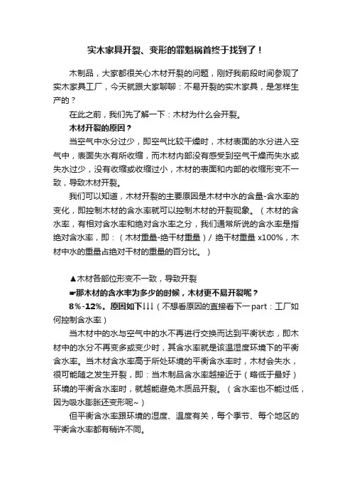 实木家具开裂、变形的罪魁祸首终于找到了！
