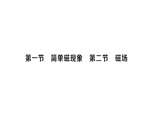 简单磁现象 磁场北师大版九级全一册复习作业课件ppt