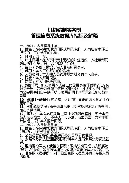 机构编制实名制