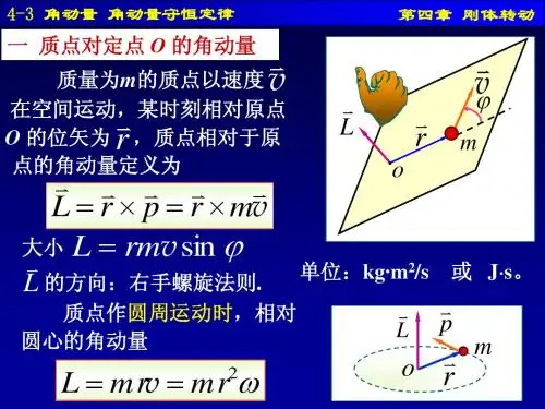 4-3角动量 角动量守恒定律