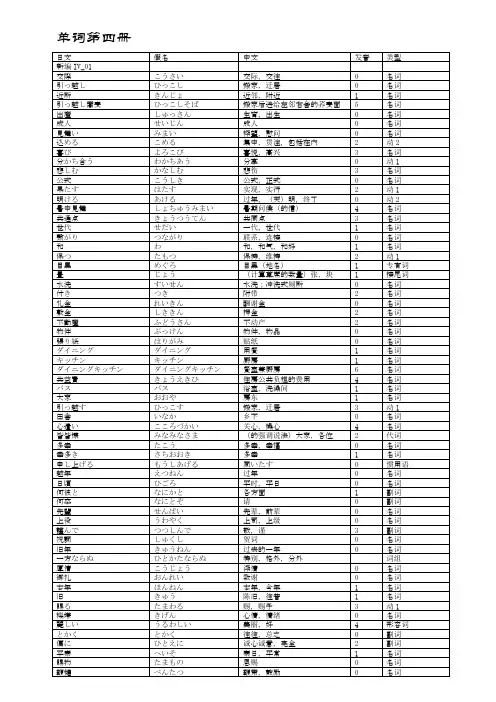 新编日语第四册单词