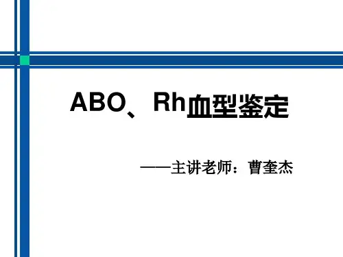 12年实验血型鉴定