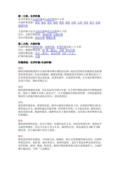 服装面料知识大全