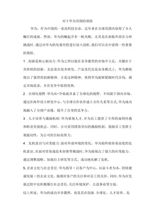 对于华为突围的领悟