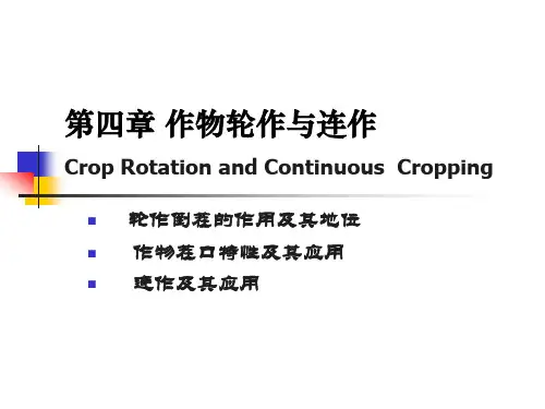 耕作学第四章 作物轮作与连作