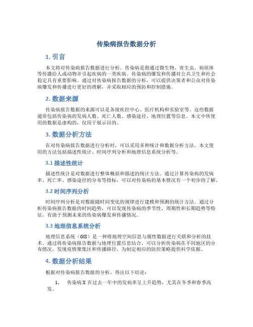 传染病报告数据分析