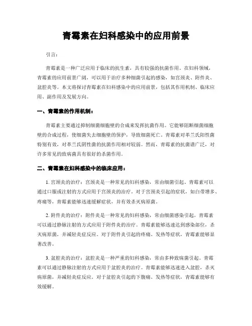 青霉素在妇科感染中的应用前景