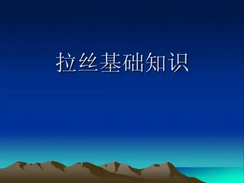 拉丝基础知识培训资料