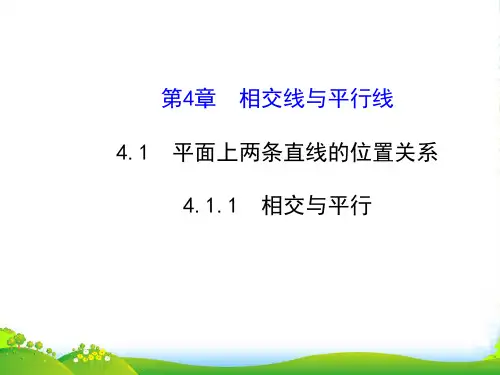 湘教版七年级数学下册第四章《4.1.1 相交与平行》公开课课件 (29张)