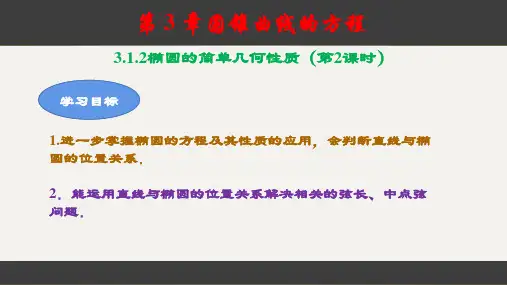 3.1.2椭圆的简单几何性质(第二课时)(教学课件(人教版))