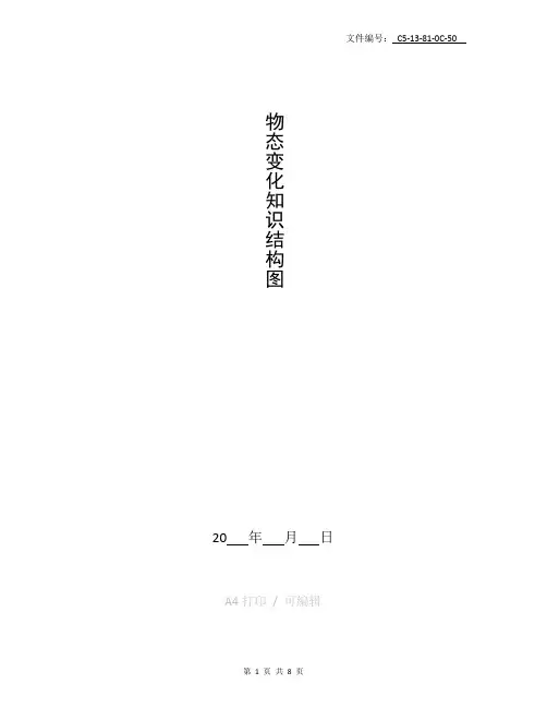 总结物态变化知识结构图