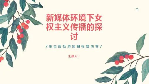 新媒体环境下女权主义传播的探讨——以新浪微博为例