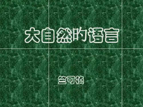 《大自然的语言》ppt课件2