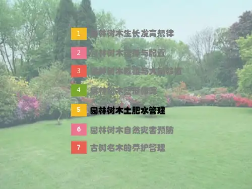 园林植物养护管理—园林植物水分管理