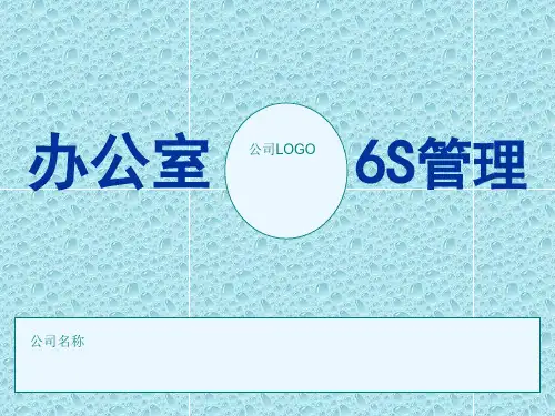 办公室6S管理教程(PPT 37页)