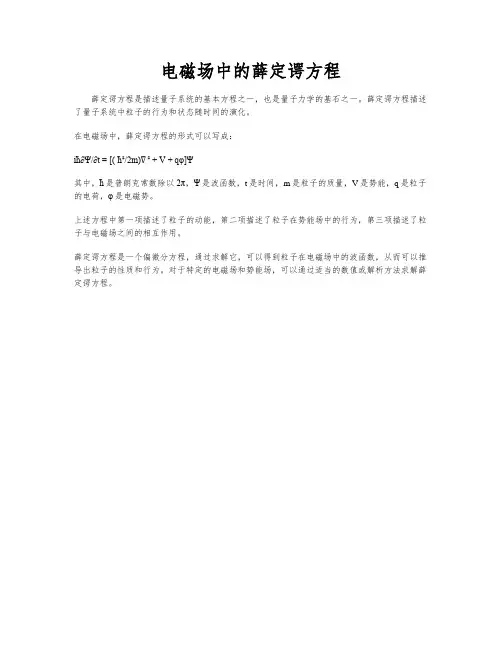 电磁场中的薛定谔方程