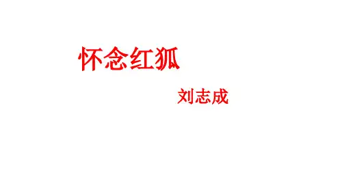 高中语文苏教版现代散文选读(选修)： 怀念红狐