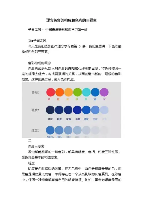理念色彩的构成和色彩的三要素