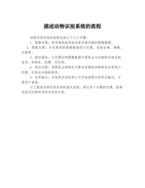 描述动物识别系统的流程