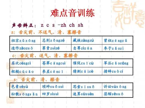 普通话难点发音训练(教师培训)