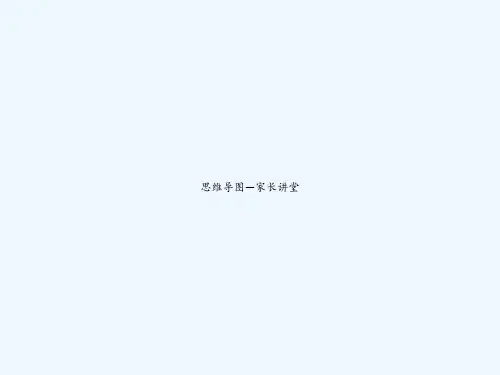 思维导图—家长讲堂 PPT
