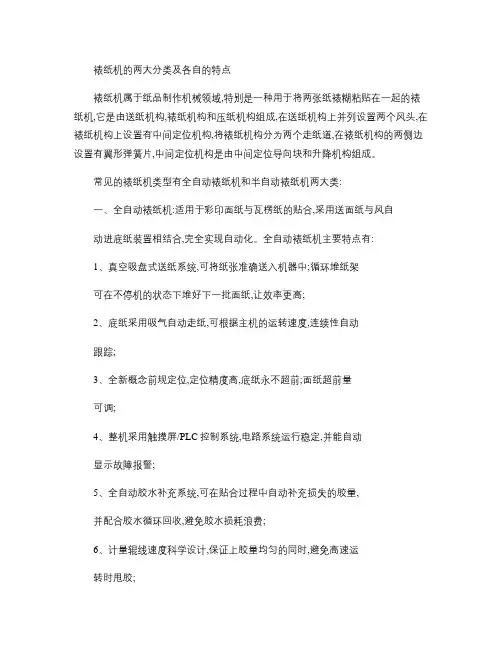 裱纸机的两大分类(全自动与半自动)及各自的特点(精)