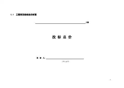 投标报价表格