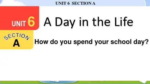 新人教版英语七年级上册课件 Unit6 A Day in the Life Section A