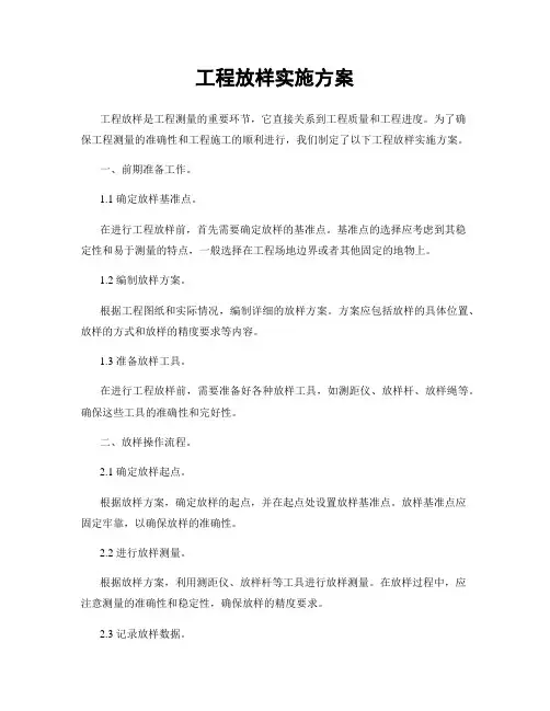 工程放样实施方案