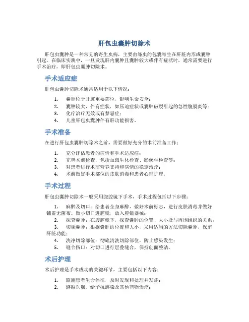 肝包虫囊肿切除术