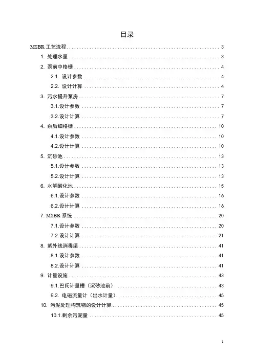 16.56万吨MSBR设计计算书