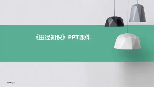2024年度《田径知识》PPT课件