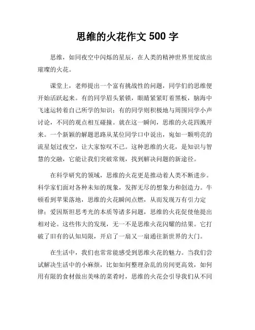 思维的火花作文 500 字